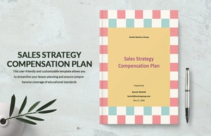 Sales Strategy Compensation Plan Template