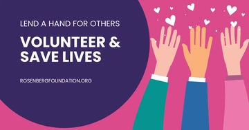 Free Volunteer Promotion Facebook Post Template to Edit Online