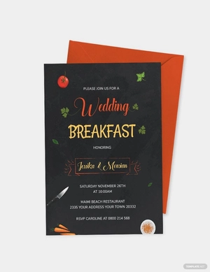 Wedding Breakfast Invitation Template