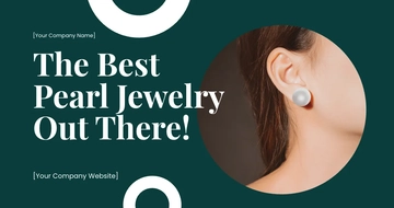 Free Pearl Jewelry Facebook Post Template to Edit Online