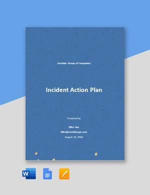 Simple Incident Action Plan Template