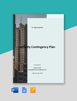 Security Contingency Plan Template
