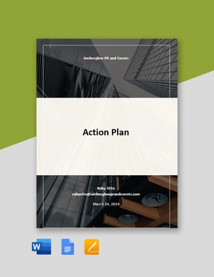 Sample Simple Action Plan Template