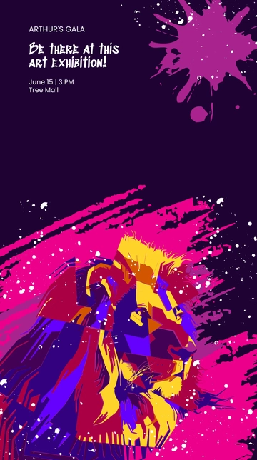 Free Art Exhibition Snapchat Geofilter Template to Edit Online