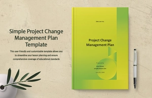Simple Project Change Management Plan Template