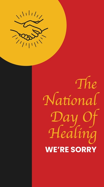 Free National Sorry Day Instagram Story Template to Edit Online