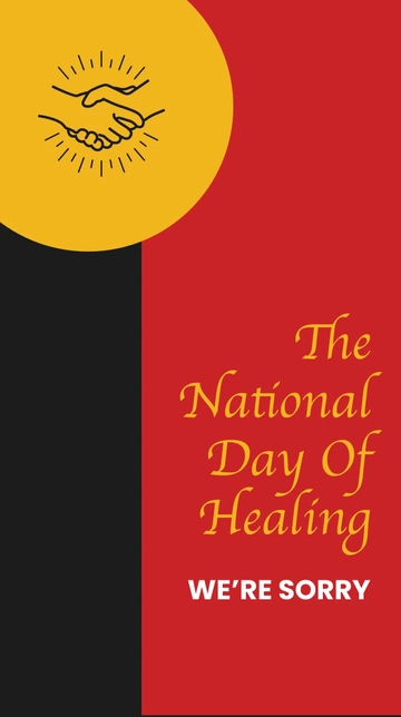 Free National Sorry Day Whatsapp Post Template to Edit Online