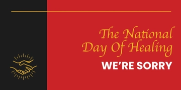 Free National Sorry Day Twitter Post Template to Edit Online