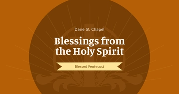 Free Pentecost Sunday Church Facebook Post Template to Edit Online