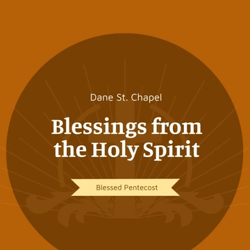 Free Pentecost Sunday Church Linkedin Post Template to Edit Online