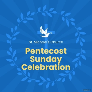 Free Pentecost Sunday Event Instagram Post Template to Edit Online