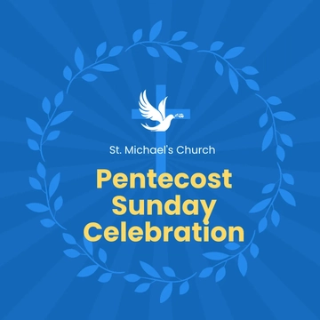 Free Pentecost Sunday Event Linkedin Post Template to Edit Online