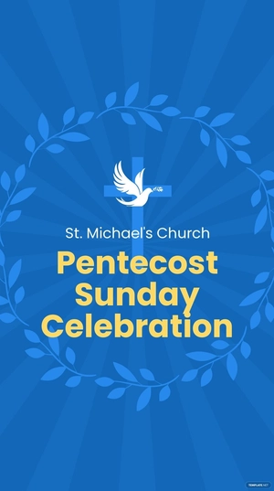 Free Pentecost Sunday Event Whatsapp Post Template to Edit Online
