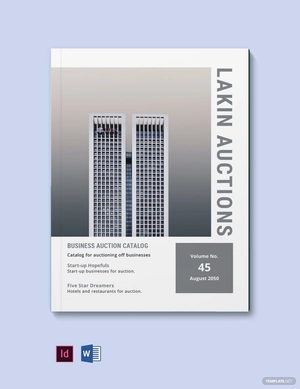 Business Auction Catalog Template