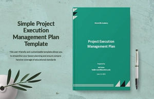 Simple Project Execution Management Plan Template