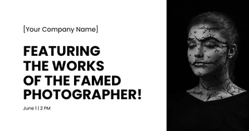 Free Photography Exhibition Facebook Post Template to Edit Online
