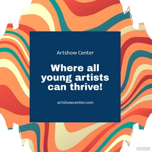 Free Art Exhibition Center Instagram Post Template to Edit Online