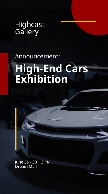 Free Exhibition Announcement Instagram Story Template to Edit Online