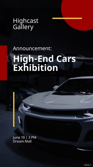Free Exhibition Announcement Whatsapp Post Template to Edit Online
