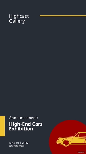 Free Exhibition Announcement Snapchat Geofilter Template to Edit Online