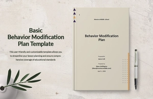 Basic Behavior Modification Plan Template