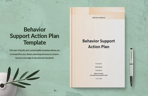 Behavior Support Action Plan Template