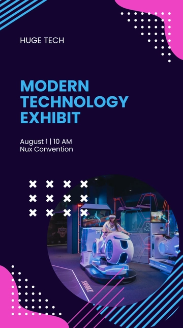 Free Modern Exhibition Whatsapp Post Template to Edit Online