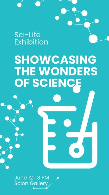 Free Science Exhibition Whatsapp Post Template to Edit Online