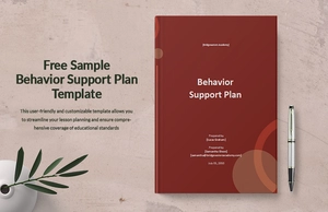 Sample Behavior Support Plan Template