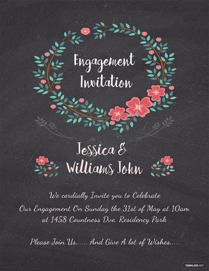 Engagement Invitation Card Template