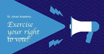 Free School Election Campaign Facebook Post Template to Edit Online