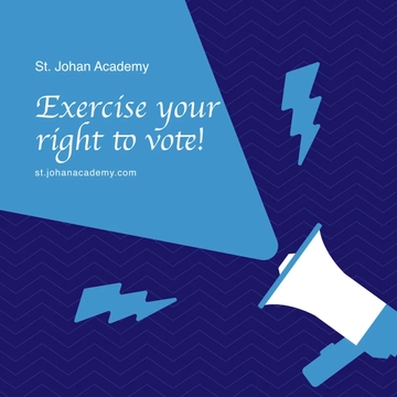 Free School Election Campaign Linkedin Post Template to Edit Online