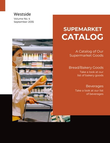 Free Simple Supermarket Catalog Template to Edit Online
