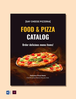 Food And Pizza Catalogue Template