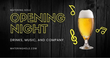 Free Bar Opening Facebook Post Template to Edit Online