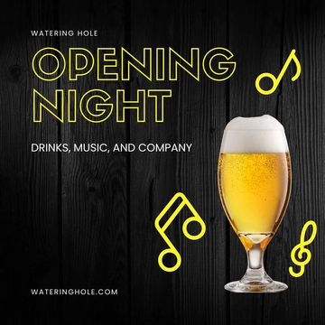 Free Bar Opening Instagram Post Template to Edit Online