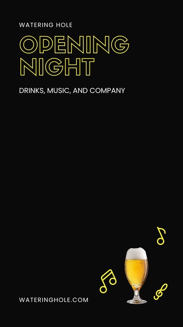 Free Bar Opening Snapchat Geofilter Template to Edit Online