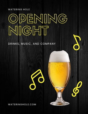 Bar Opening Flyer Template