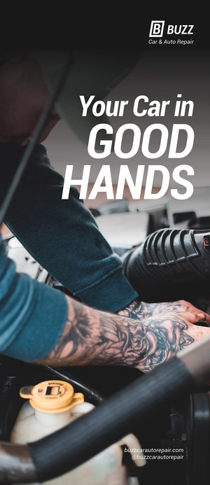 Car & Auto Repair Roll Up Banner Template