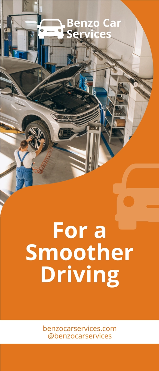 Car Service Roll Up Banner Template