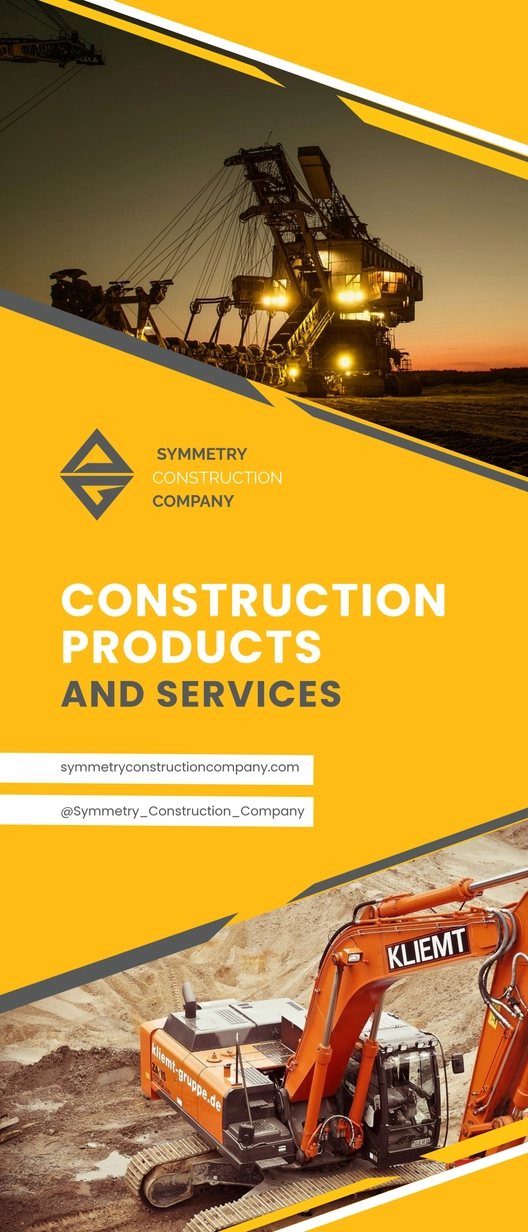 Simple Construction Roll Up Banner Template