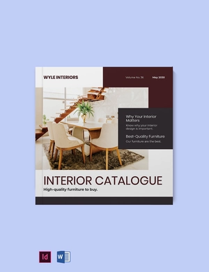 Square Interior Catalogue template