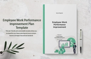 Employee Work Performance Improvement Plan Template