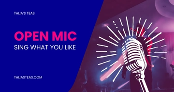 Free Open Mic Night Facebook Post Template to Edit Online