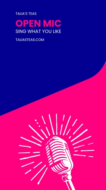 Free Open Mic Night Snapchat Geofilter Template to Edit Online