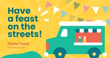 Free Food Truck Festival Facebook Post Template to Edit Online
