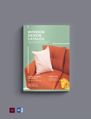 A5 Interior Design Catalogue Template