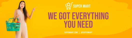 Grocery Store Billboard Template