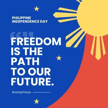 Free Philippines Independence Day Quote Linkedin Post Template to Edit Online