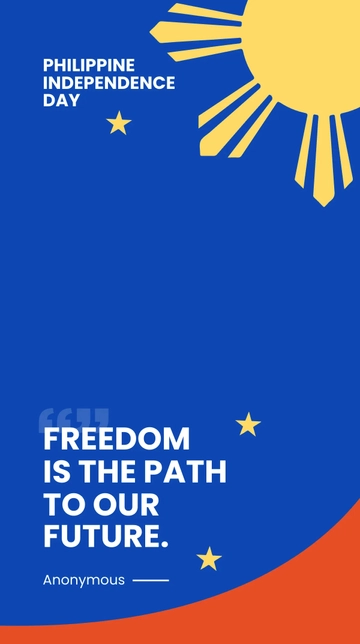 Free Philippines Independence Day Quote Snapchat Geofilter Template to Edit Online